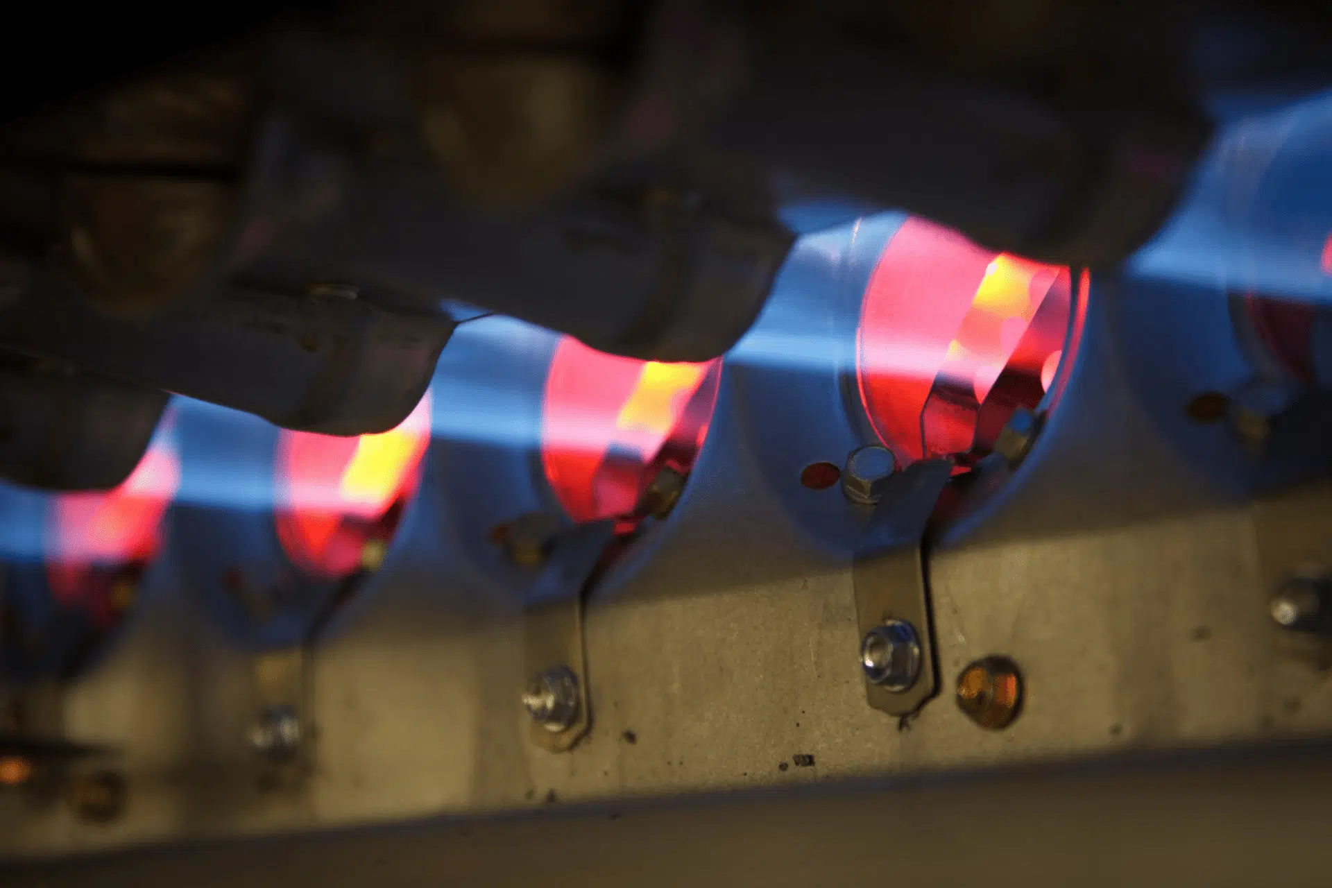 furnace flames in winter