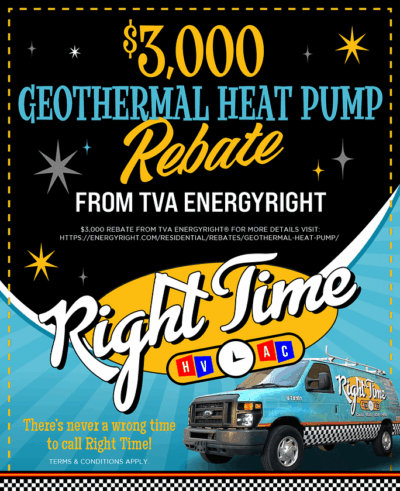 image (61) Get a $3,,000 rebate on a geothermal heat pump from Right Time. Check back for more specials.